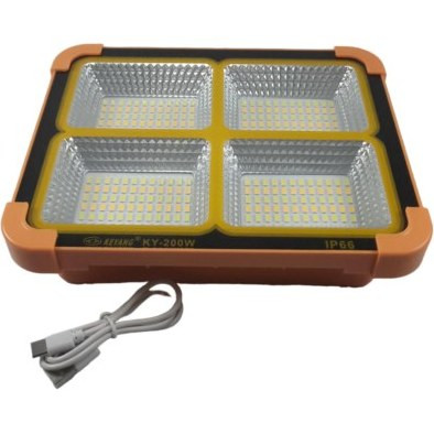 پرژکتور شارژی خورشیدی کیانگ مدل KY-200W ظرفیت ۲۰۰ وات